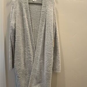Cozy Gray Fuzzy Cardigan